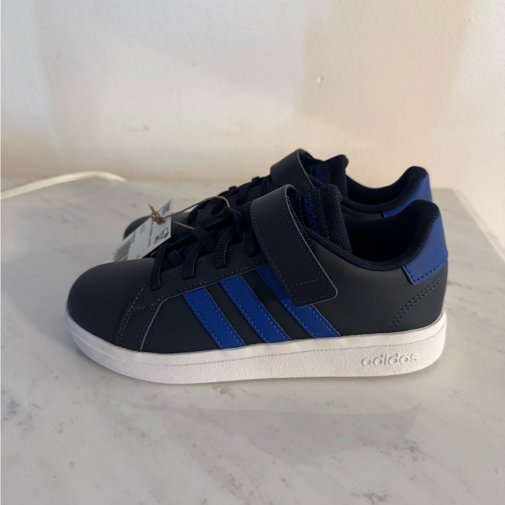 Adidas Kids' Black and Blue Sneakers